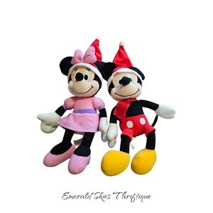 Set of‎ Christmas MICKEY & MINNIE MOUSE Christmas Kohls Cares Plush